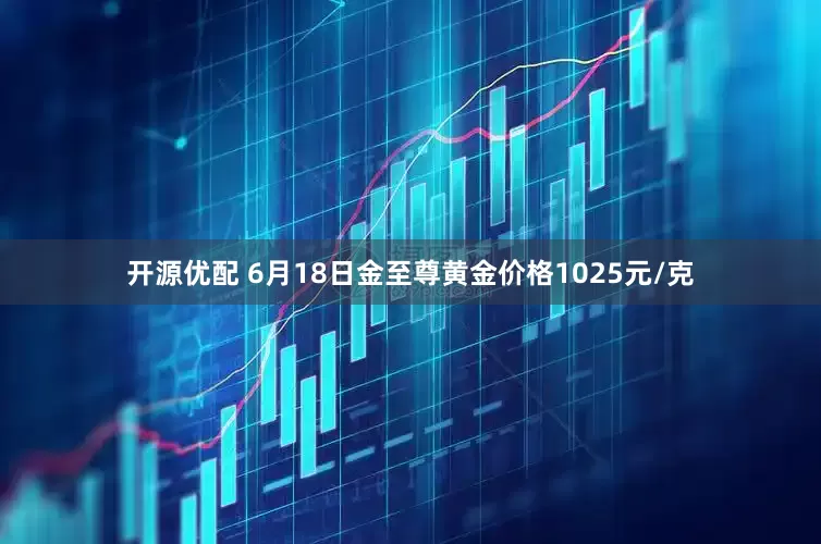 开源优配 6月18日金至尊黄金价格1025元/克